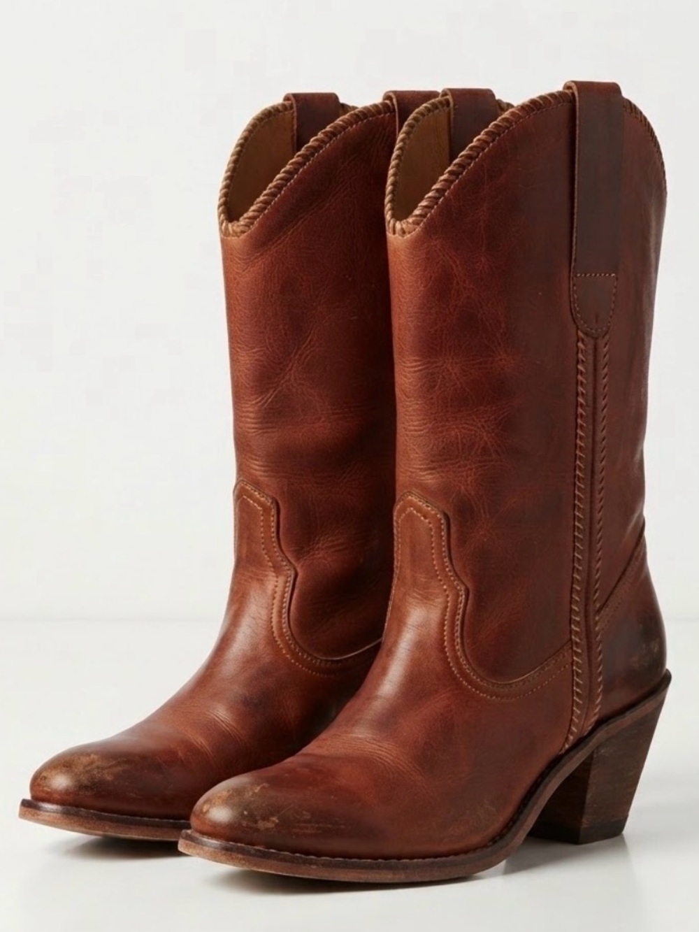 Predictions Vintage Leather Western Boots Size 6.5